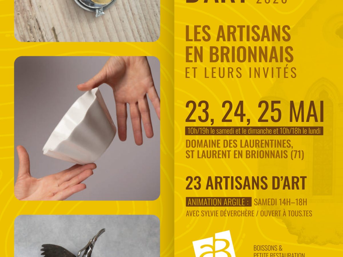 Exposition de Métiers d&rsquo;Art à St Laurent en Brionnais les 23, 24 et 25 Mai 2026