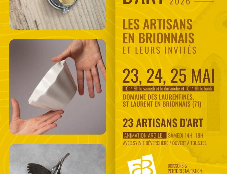 Exposition de Métiers d&rsquo;Art à St Laurent en Brionnais les 23, 24 et 25 Mai 2026